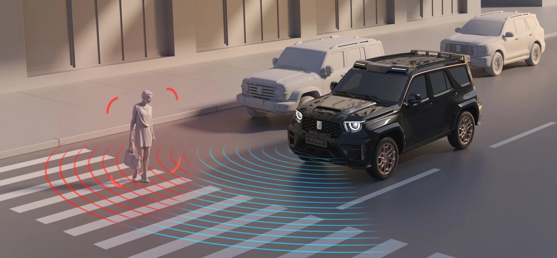 Торможение перед пешеходами